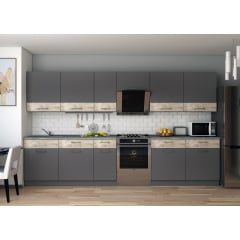 Кухня Лея Doros 3.4 м Графіт/Клондайк ДСП 340х60х250 (81000011) Каменское
