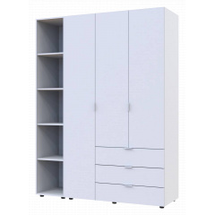 Комплект Doros Гелар з Етажеркою Білий 3 ДСП 154.4х49.5х203.4 (42005034) Чернігів