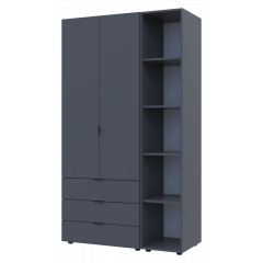 Комплект Doros Гелар з Етажеркою Графіт 2 ДСП 115.7х49.5х203.4 (42005054) Київ