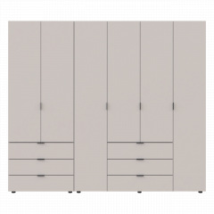 Розпашна Шафа для одягу Doros Гелар комплект Кашемір 2+4 ДСП 232.5х49.5х203.4 (80737639) Акимовка