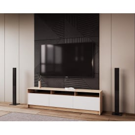 Стінка у вітальню Doros U3 Дуб Сонома Білий ДСП 180х33х48 (41510019)