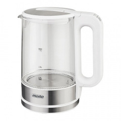 Чайник електричний скляний з терморегулятором Mesko MS 1301w 1.7 л білий Київ