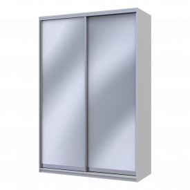 Шафа купе Doros Сіті Лайт Сірий світлий 2 Дзеркала 150х60х225 (45689762)