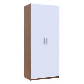 Розпашна Шафа для одягу Doros Кен Горіх / Білий 2 ДСП 90х52х210 (41901254)
