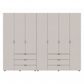 Розпашна Шафа для одягу Doros Гелар комплект Кашемір 3+4 ДСП 271.2х49.5х203.4 (80737641)