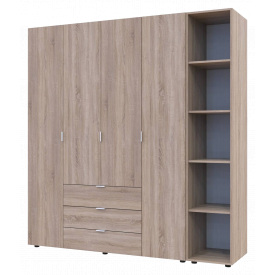 Комплект Doros Гелар з Етажеркою Дуб Сонома 4 ДСП 193.2х49.5х203.4 (42005043)