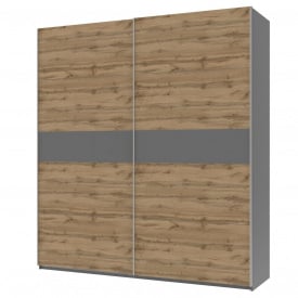 Шафа купе Doros G-Caiser Графіт / Тахо вставка Графіт 2 ДСП / 5 частин 220х60х240 (42003002)