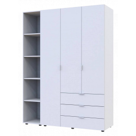 Комплект Doros Гелар з Етажеркою Білий 3 ДСП 154.4х49.5х203.4 (42005034)