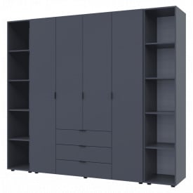 Комплект Doros Гелар з 2 Етажерками Графіт 4 ДСП 231.4х49.5х203.4 (42005064)