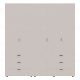 Розпашна Шафа для одягу Doros Гелар комплект Кашемір 2+3 ДСП 193.7х49.5х203.4 (80737638)