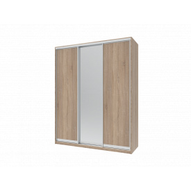 Шафа купе Doros Сіті Лайт Дуб Cонома 2 ДСП / 1 Дзеркало 180х60х225 (41070010)
