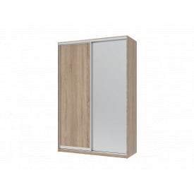 Шафа купе Doros Сіті Лайт Дуб Cонома 1 ДСП / 1 Дзеркало 150х60х225 (42002039)