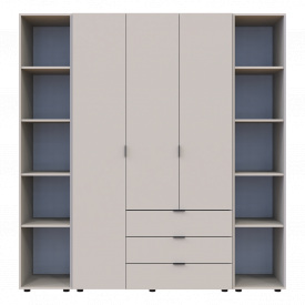 Розпашна Шафа для одягу Doros Гелар з 2 Етажерками Кашемір 3 ДСП 192.6х49.5х203.4 (80737646)