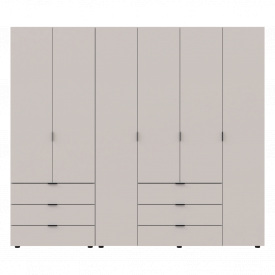 Розпашна Шафа для одягу Doros Гелар комплект Кашемір 2+4 ДСП 232.5х49.5х203.4 (80737639)