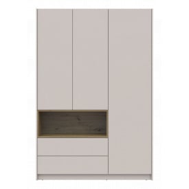 Шафа для одягу з нішею Doros Дейл Кашемір/Дуб Артізан 3 ДСП 150х52х220 (80737726)