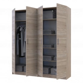 Комплект Doros Промо з полицями Дуб сонома 2+2 ДСП 180х48х204 (44900287)