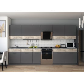 Кухня Лея Doros 3.4 м Графіт/Клондайк ДСП 340х60х250 (81000011)