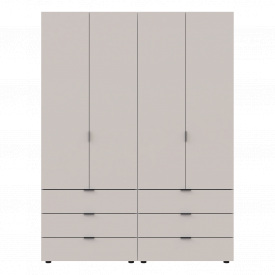 Розпашна Шафа для одягу Doros Гелар комплект Кашемір 2+2 ДСП 155х49.5х203.4 (80737637)