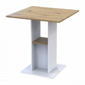 Столовий стіл Doros Коуд Білий/Дуб Артізан 70х70х74 (41510131)