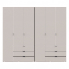 Розпашна Шафа для одягу Doros Гелар комплект Кашемір 3+3 ДСП 232.4х49.5х203.4 (80737640)