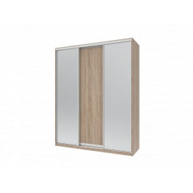 Шафа купе Doros Сіті 24 Дуб Cонома 1 ДСП / 2 Дзеркала 238х60х240 (42002071)