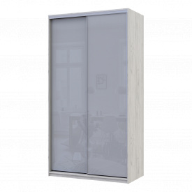 Шафа купе Сіті Лайт Слім Біле Дерево Скло Сіре 120х60х225 (44900297)