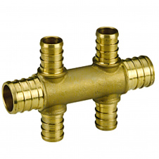 Коллектор для отопления GIACOMINI 1/2″х3/4″ НН с 4 выходами, латунь