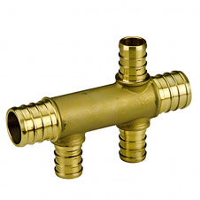 Фото - Коллектор для отопления GIACOMINI 1/2″х3/4″ НН с 3 выходами, латунь Коллектор для отопления GIACOMINI 1/2″х3/4″ НН с 3 выходами, латунь
