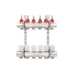 Коллектор теплого пола Polmark 1″3/4″ c 6 выходами, с расходомерами (PBMF106) Харків
