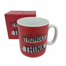 Чашка керамическая OLens 3239 800 мл You are stronger than you think XXL