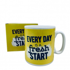 Чашка керамическая OLens 3227 800 мл Every day is a fresh start XXL
