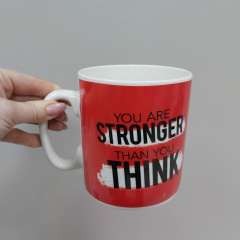 Чашка керамічна OLens 3239 800 мл You are stronger than you think XXL Київ