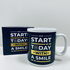 Чашка керамическая OLens 3235 800 мл Start today with a smile XXL Тернополь