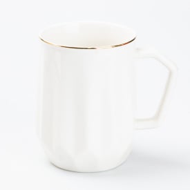 Чашка керамическая TS Kitchen Fine Ceramics 400 мл белая (HP7189W)