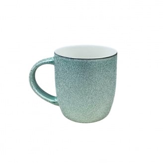 Чашка порцелянова Stenson Shine 370 мл R97209 Зелено-золотий