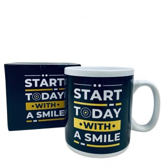 Чашка керамічна OLens 3235 800 мл Start today with a smile XXL