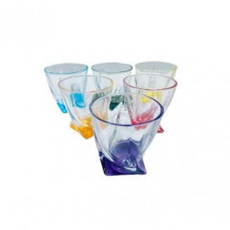 Набір склянок Yujing GlassWare Color 2772-1/819087 Quadro 6 шт 340 мл