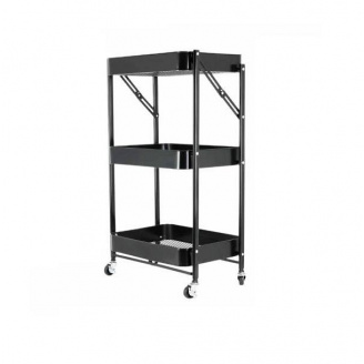 Полиця товарна на колесах A-PLUS 50114 3 яруси Чорний