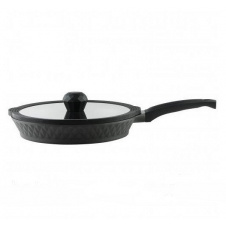 Сковорода із кришкою Gusto Black Ice Pepper Greblon 28 см Чорний C2 PR-6006