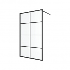 Душевая перегородка Excellent WALK IN 200х120 универсальная, черная матовая (KAEX.4006.1200.LP)