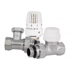 Комплект термостатический SD Forte 1/2"х1/2" прямой, латунь (SF255W15)