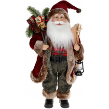 Новогодняя фигурка Santa Claus Red с подарками и фонарем 46см BonaDi DP96558