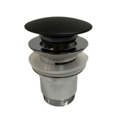 Донный клапан Lavita Orion Click-Clack с переливом, черный матовый (5900378346098) Чернігів