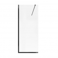 Душевая перегородка Qtap Walk-In STANDARD 90x200, неподвижная, чёрная (STDBLM209C8)