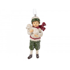 Ялинкова фігурка Christmas Boy з цуценям Lefard AL186503 Запоріжжя