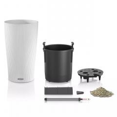 Вазон Lechuzа Cilindro color 32 белый 13 л Долина