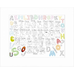 Раскраска детская и тубус No Brand Английский алфавит 100х130 см Веселе