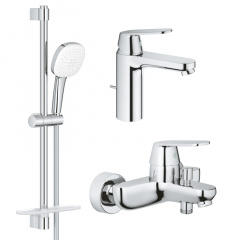 Набір змішувачів для ванни 3 в 1 Grohe Eurosmart Cosmopolitan хром (UA126112M3) Токмак