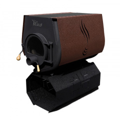 Булерьян RUD Pyrotron Кантри 25 кВт 600м3 с варочной поверхностью П-03 + стекло Ізюм