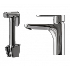 Змішувач для умивальника TOPAZ BARTS TB 07206-H36 гігієнічний зі стоп-лійкою вмонтований клапан